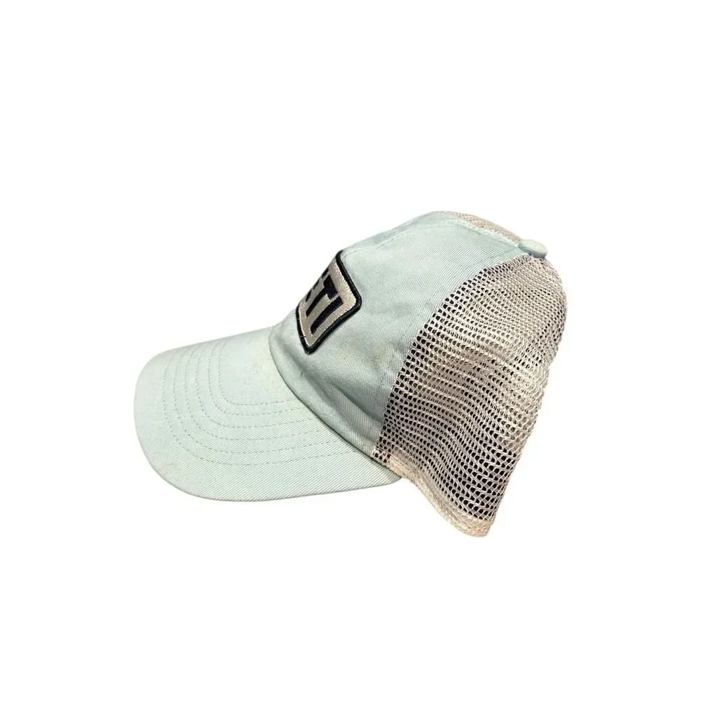 Yeti Coolers Snap Back Trucker Hat Cap Mesh Baby Blue One Size